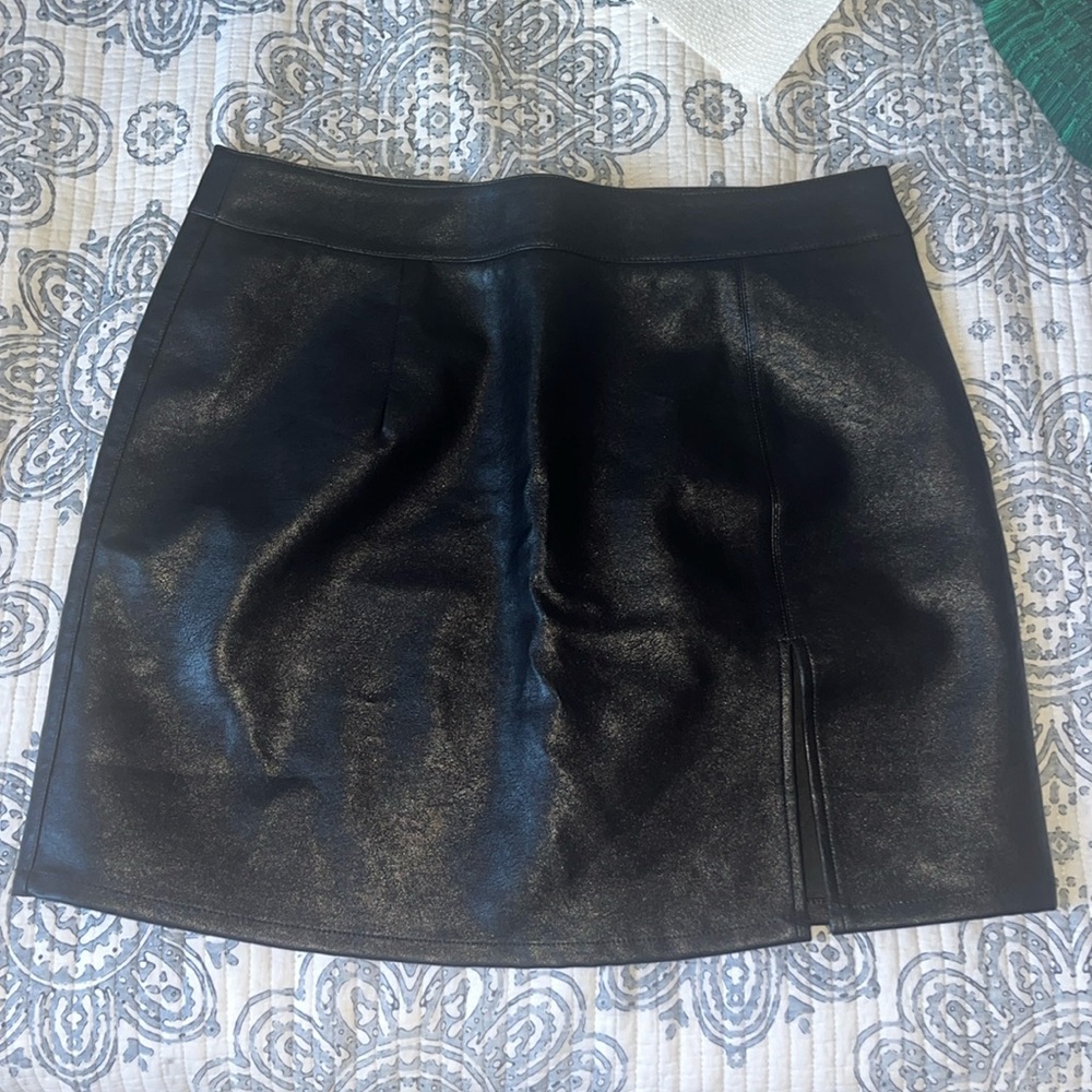 Faux leather skirt